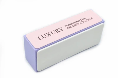 Полировочный блок для ногтей 4-х сторонний Beauty LUXURY B-05 320/400/600/3000 цветной