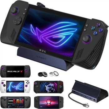 Док-станція iVANKY для Steam Deck/ROG Ally/Legion Go Dock, 8-в-1 HDMI 4K@120Hz, Gigabit Ethernet, USB-A та 100 Вт USB-C