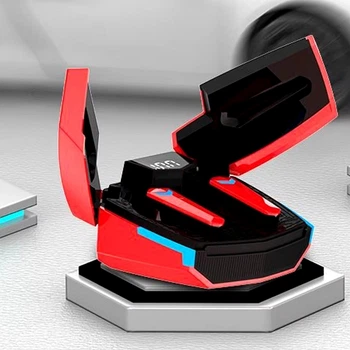 Беспроводные игровые наушники PowerMe Lambo Series Red Bluetooth с RGB подсветкой