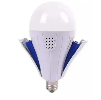 Акумуляторна цокольна Е27 лампочка LED 2x18650, 20W світлодіодна аварійна лампа на батарейках