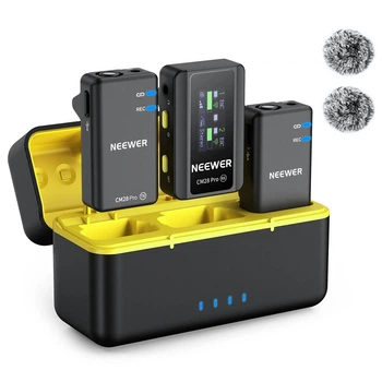 Беспроводной петличный микрофон с зарядным кейсом NEEWER CM28 PRO для камеры, смартфона, планшета, ноутбука