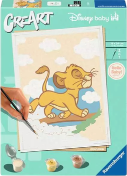 Malowanie po numerach Ravensburger CreArt Disney Baby Simba 18 x 24 cm (4005556258987)