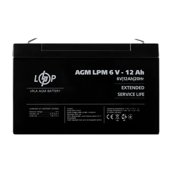 Аккумулятор LogicPower AGM LPM 6V 12 Ач