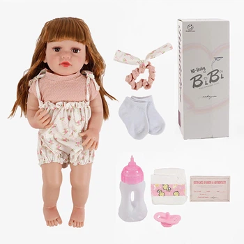 Кукла XBY 5541 (12) высота 52 см, резиновая, бутылочка, памперс, соска, носки, в коробке