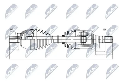 Полуось VOLVO S60II/V60 1.6 T3/T4 10-15, FORD ENG.2.0TDCI GALAXY/S-MAX/MONDEO IV 10-/ЛЕВ, ATM MPS6/ NPWVV036 NTY (NPWVV036)