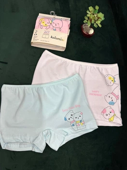 KATAMINO Набор Хлопковых Трусиков 1*2 шт Разноцветные Для Девочек 7-8 лет (122-128 см)