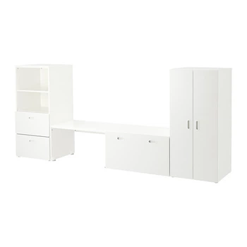 Комплект стелажу, стола, комода та шафи IKEA STUVA/FRITIDS 300x50x128 см білий 292.531.34
