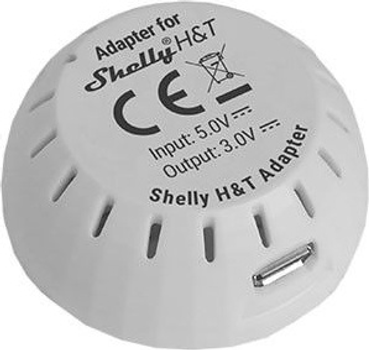 Adapter USB Shelly H&T Add-on do czujnika temperatury Biały (3809511202227)