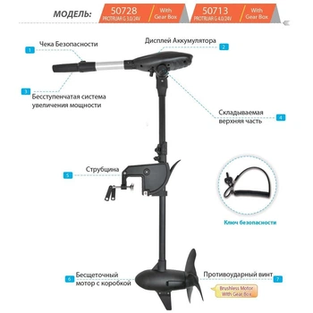 Электромотор Haswing Protruar G 4 л.с. 130lbs 24В с микро-ступенчатой регулировкой (50713)