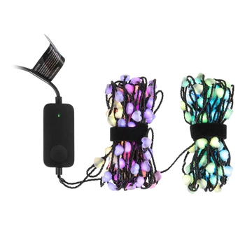 Гирлянда светодиодная Twinkly Candies Heart 200 LED-ламп RGB зеленый кабель 12 м (TWKH200RGB-G)