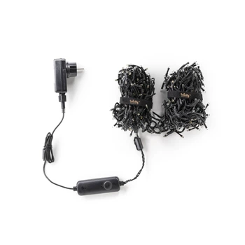 Гірлянда світлодіодна Twinkly Cluster AWW Smart LED 400 LED-ламп чорний кабель 6 м Жовтий/Білий (TWC400GOP-BEU)