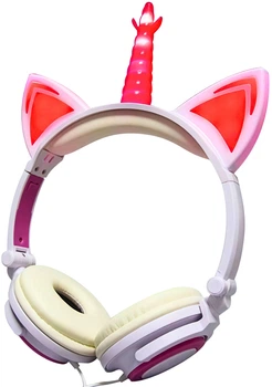 Bluetooth-наушники с кошачьими ушками UFT BL106 и единорогом, светящиеся (UFTUB106)