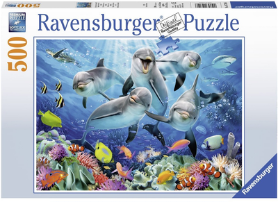 Puzzle Ravensburger Delfiny 500 elementów 12000200 (4005555002000)