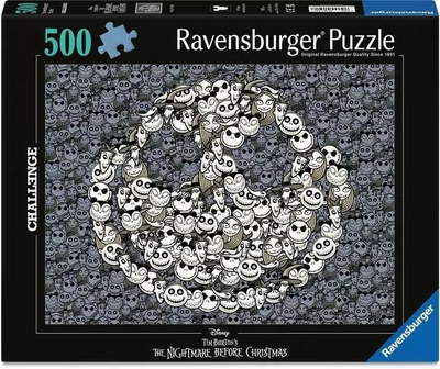 Puzzle Ravensburger Challenge Nightmare Before Christmas 500 elementów 12001501 (4005555015017)