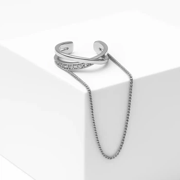 Серьга кафф Илария серебро 110000011102