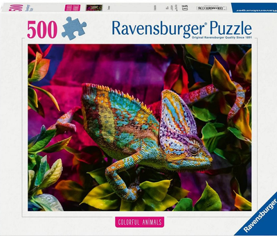 Puzzle Ravensburger Colorful Animals Kameleon 500 elementów 12001333 (4005555013334)