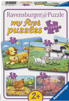 Набір пазлів Ravensburger Rodzina zwierząt 2 + 4 + 6 + 8 елементів 12004041 (4005555040415)