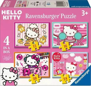 Zestaw puzzli Ravensburger Hello Kitty 4 w 1 12 + 16 + 20 + 24 elementów 12004158 (4005555041580)