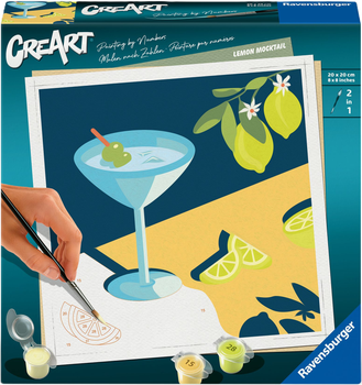 Malowanie po numerach Ravensburger Creart Moktajl cytryna (4005556255610)