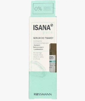 Сыворотка для успокоения кожи с гиалуроновой кислотой и пантенолом Isana pure serum 30 мл