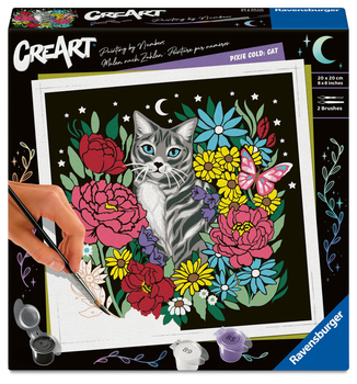 Malowanie po numerach Ravensburger Creart: Pixie Cold Edition Kot (4005556258550)
