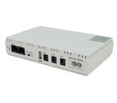 UPS ИБП для роутера PON/POE, 5/9/12V Voltronic UPS18-DC-W 18Вт 10400mAh White