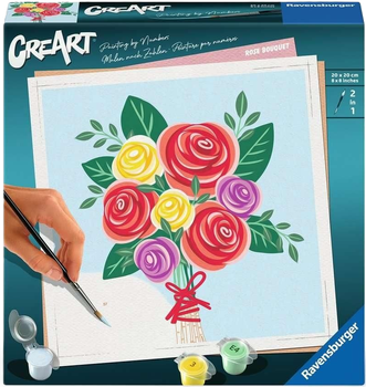 Malowanie po numerach Ravensburger Creart Bukiety kwiatów: Róże (4005556255207)