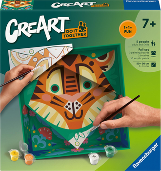 Malowanie po numerach Ravensburger Creart Do it together: Lew (4005556258635)