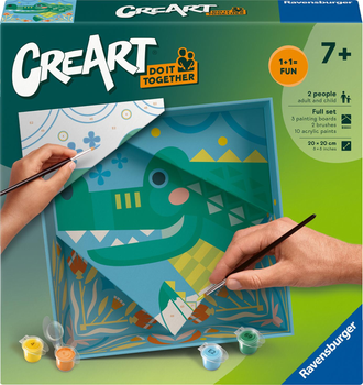 Malowanie po numerach Ravensburger Creart Do it together: Krokodyl (4005556258659)
