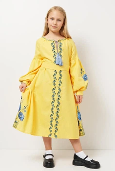 Дитяча сукня-вишиванка vishivano4ka 8215-8 110 жовта
