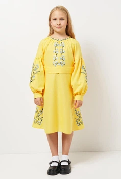 Дитяча сукня-вишиванка vishivano4ka 829-8 110 жовта