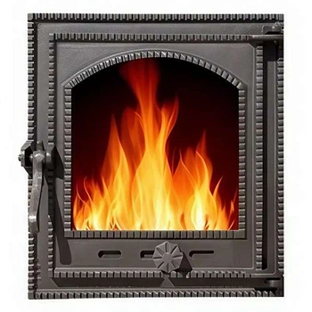 Дверца каминная со стеклом Iron Fire "Style 35" (350х390 мм)