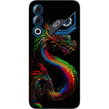 Силіконовий чохол бампер SMTT для ZTE Nubia Neo 3 GT 5G з картинкою Різнокольоровий дракон