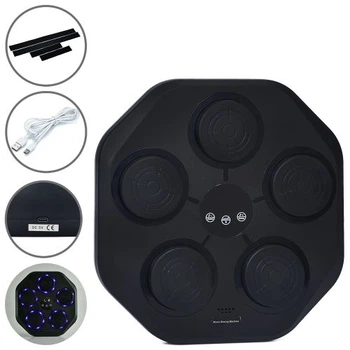 Боксерський набір Profi MS 4235-1-B (5*41*44 см, 9 режимів, 9 швидкостей, 5 цілей, BT, музика, світло, ектронне табло, акумулятор, Type-C шнур)
