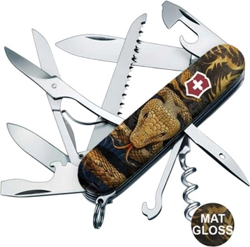 Нож Victorinox Swiss Army Huntsman Zodiac Деревянная змея (1.3713.3_Z4280pk)