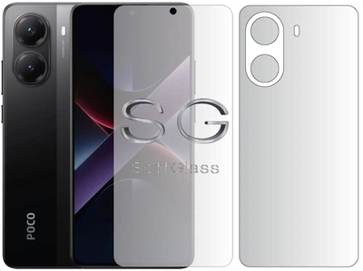Бронеплівка для Poco X7 Pro комплект: для передньої та задньої панелі зносостійка поліуретанова SoftGlass