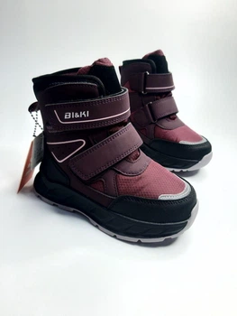 Зимние термо ботинки для девочки Bl&Kl 01371 F бордо р.29-19 см