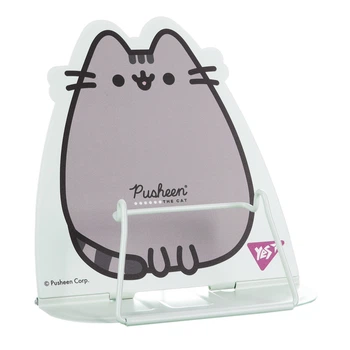 Підставка для книг фігурна Yes "Pusheen" метал, блакитна