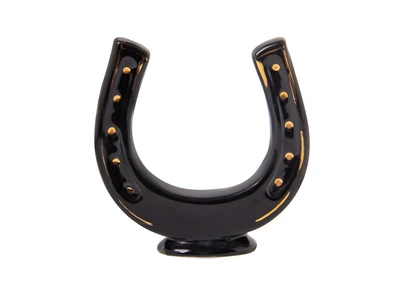 Сувенирная фарфоровая подкова «Благополучие в дом» Horseshoe Silver, 9 см