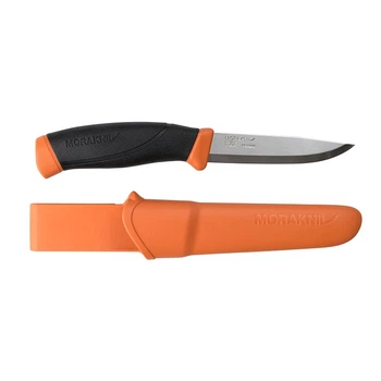 Ніж туристичний 104 мм із чохлом Morakniv Companion Burnt Orange 56-58 HRC Sandvik 12C27 нержавіюча сталь