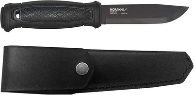 Нож туристический 109 мм Morakniv Garberg Carbon Diamond Like Carbon 59-61 HRC из углеродистой стали черный