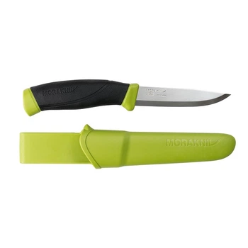 Нож туристический 104 мм с чехлом Morakniv Companion S Olive Green 56-58 HRC Sandvik 12C27 нержавеющая сталь зеленый