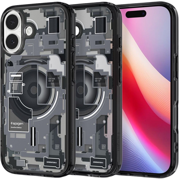 Etui plecki Spigen Ultra Hybrid MagSafe Case do Apple iPhone 17 Zero One Black (8800283315196)