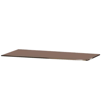 Полка стекло настенная навесная прямоугольная Commus PL8 PB (250х800х8мм)