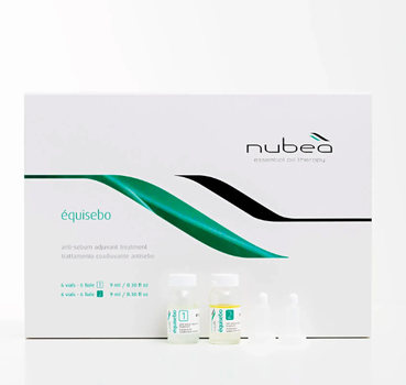 Терапия во флаконах для жирной кожи головы Nubea Equisebo, 6 + 6 флаконов по 9 мл