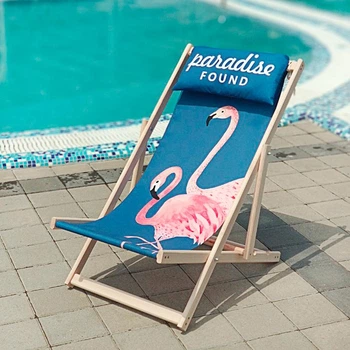 Шезлонг деревянный Фламинго Paradise found