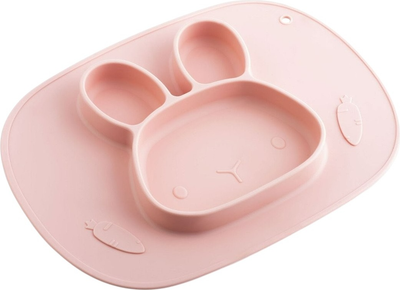 Talerz silikonowy Ricokids Królik Różowy (5903890611477)