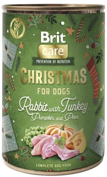 Корм вологий Brit Care Christmas Rabbit для собак різдвяна вечеря кролик 400 гг (8595602579419)A