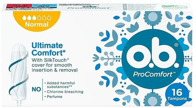 Тампоны o.b. ProComfort Normal 3 капли, 16 шт