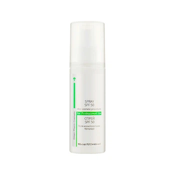 Спрей для лица после лазерной шлифовки или пилинга SPF50 Green Pharm Cosmetic